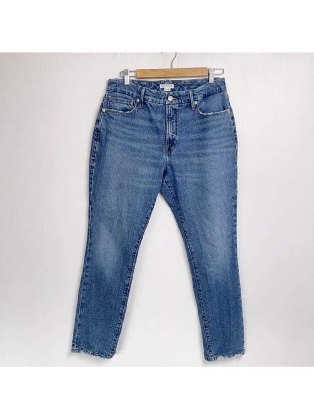 GOOD AMERICAN high rise skinny jeans style GCPB235T BLUE814 size 28